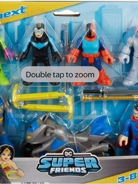 Mattel DC Super Friends Figure Playset with Blue, Orange, Black & Yellow Accents